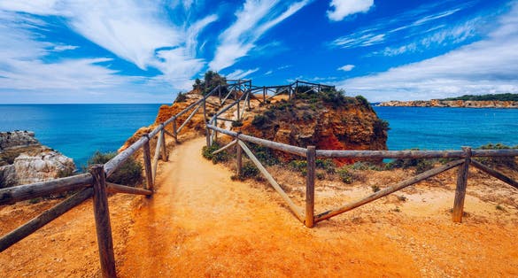 Photo of coastal trail of Portimao on the Algarve coast.