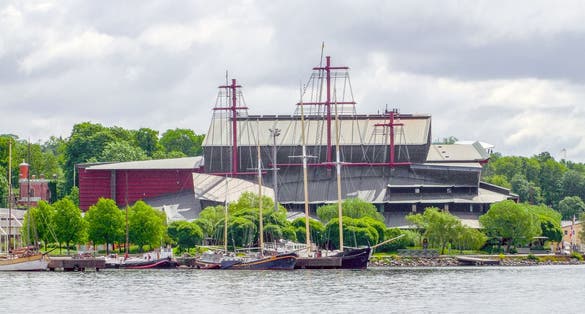 Photo of Vasa Museum, the most visited museum in Scandinavia, on the island of Djurgarden in Stockholm, Sweden.
