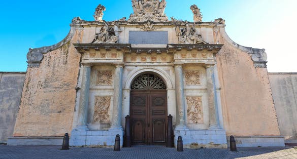 Photo of the Triumphal Entrance of the Arsenal of Toulon built in 1738, France.