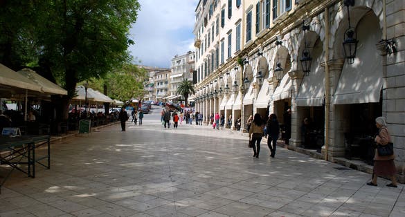 photo of view ofSpianáda,Corfu Greece.