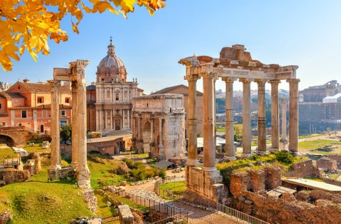 Roman ruins in Rome, Italy