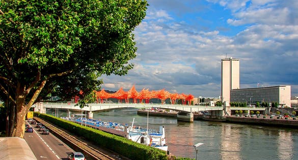 Photo of Rouen the historical capital of Normandy, located in the northwest of France Seine River.