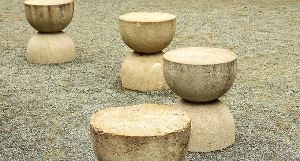 Photo of The Table Of Silence Is A Stone Sculpture Made By Constantin Brancusi in 1938 In Targu Jiu, Romania.