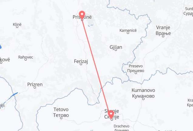スコピエ プリシュティナへ