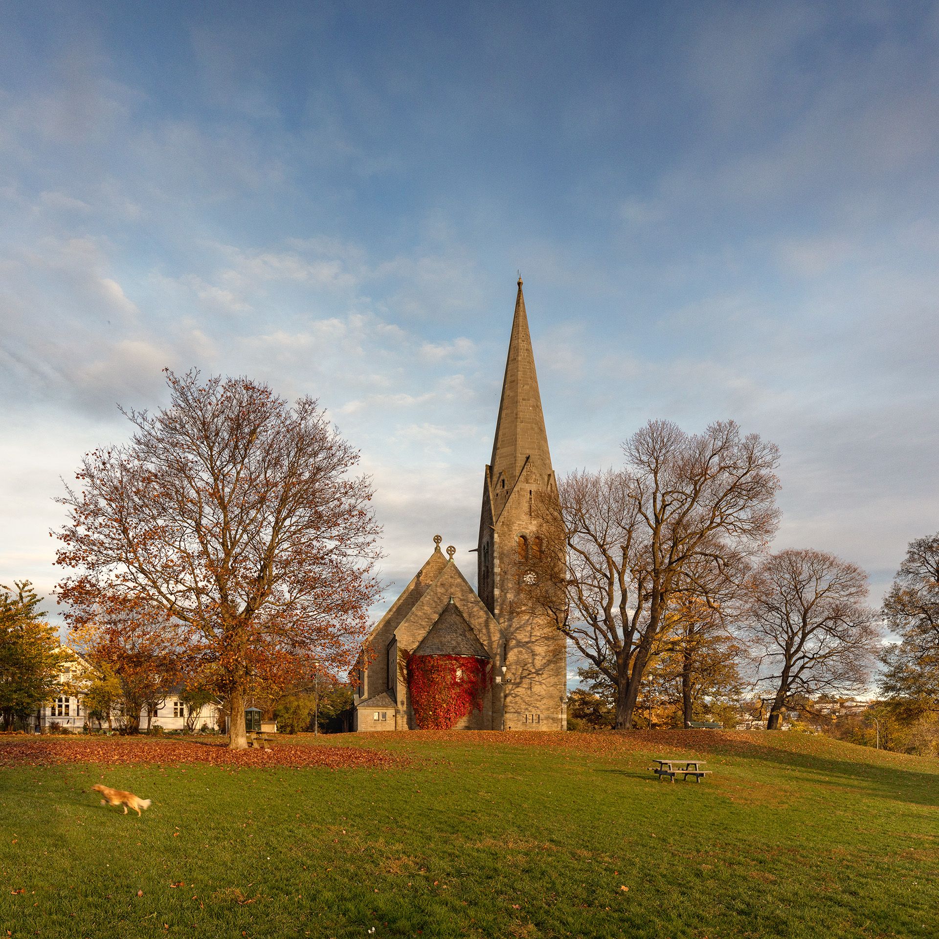 The Vålerenga Church in Oslo, Norway. Designed in the National Romantic style, built in late 19th century, and consecrated in 1902.