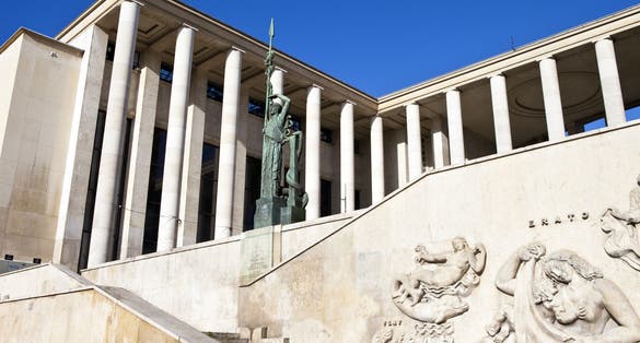 The impressive exterior of Palais de Tokyo in Paris.