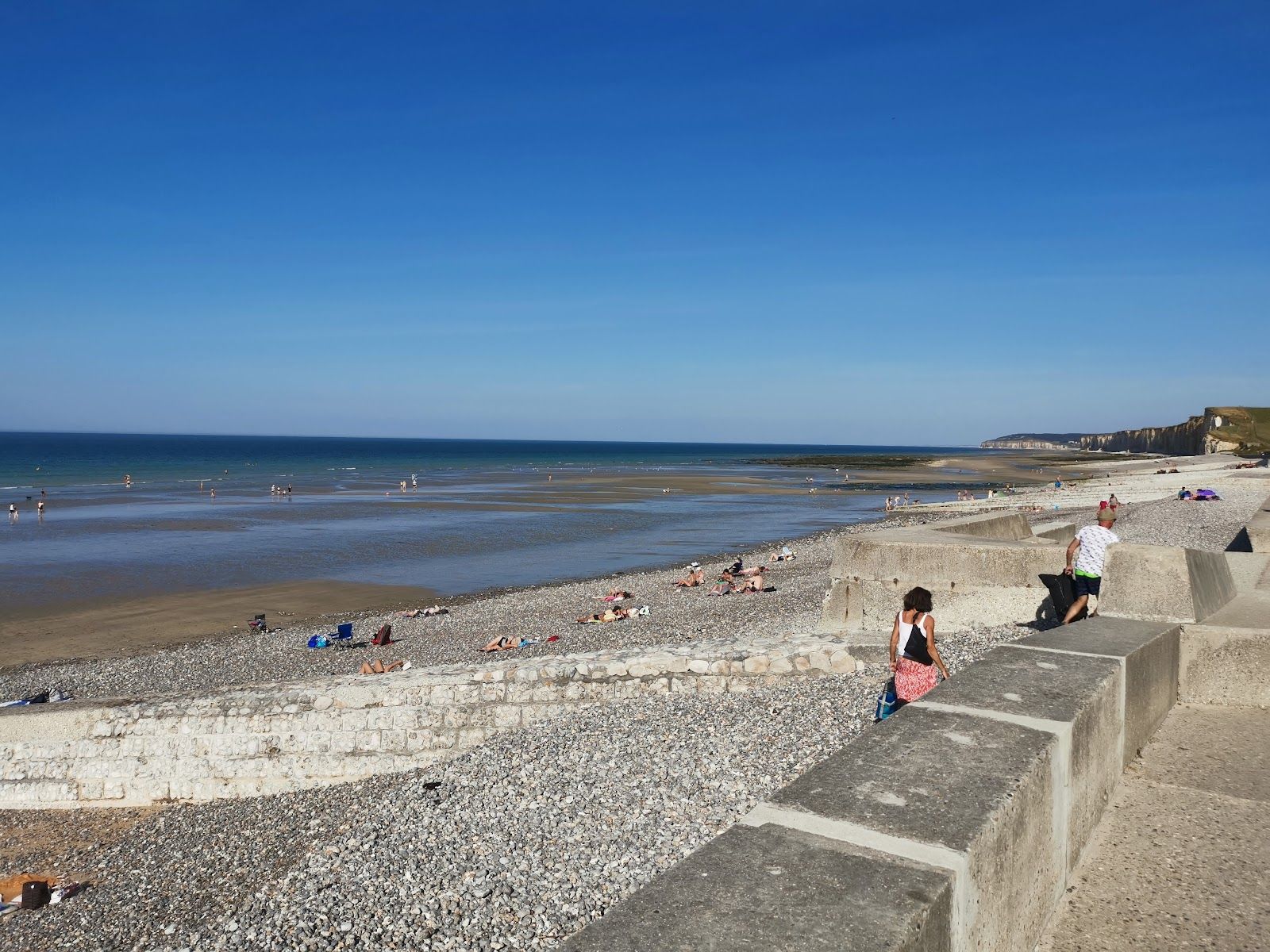 Plage de St Aubin sur Mer, Saint-Aubin-sur-Mer, Dieppe, Seine-Maritime, Normandy, Metropolitan France, France