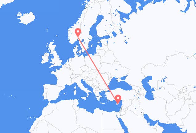 Oslo to Larnaca