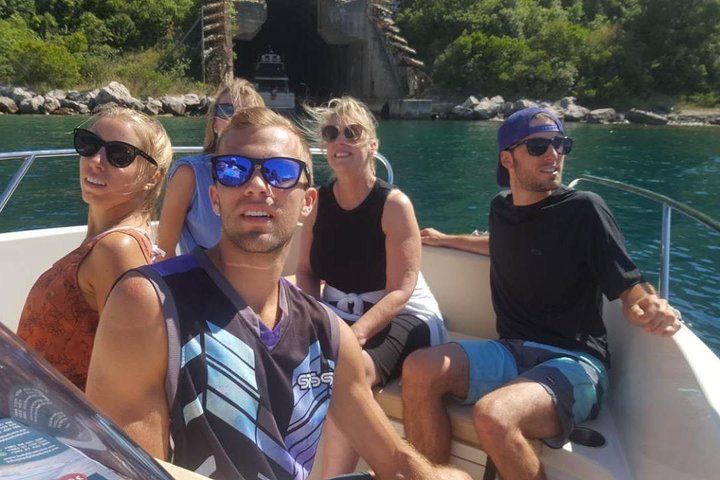 Boat tour to Lady of the Rock , Submarine base & Blue Cave swim