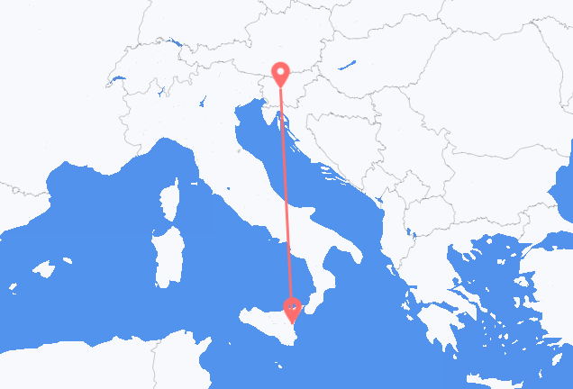 Catania to Ljubljana