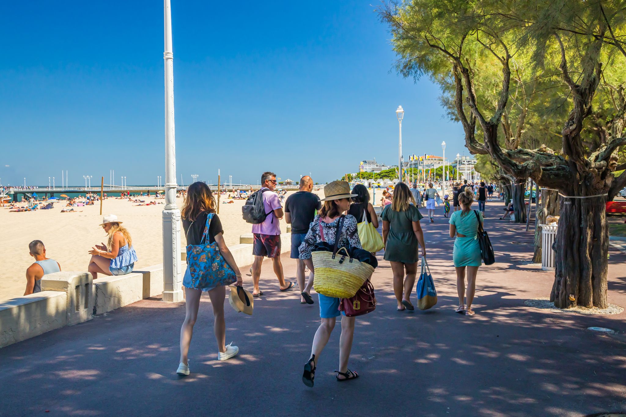 Photo of aerial view of Arcachon and Atlantic ocean, France.