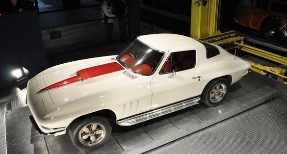 Photo of Old car in the garage, Swiss Transport Museum, lucerne, Switzerland.