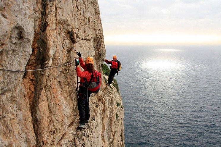 Via ferrata del Cabirol, Alghero, Sassari, Sardinia, Italy