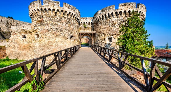 Photo of Kalemegdan Fortress entrance, ancient Singidunum, Belgrade, Serbia. 
