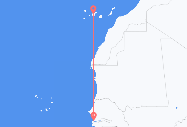 Banjul to Tenerife