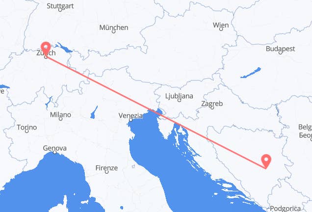 Sarajevo to Zurich