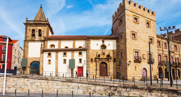 Revillagigedo Palace or Palacio de Revillagigedo on the Plaza del Marques in the centre of Gijon city in Asturias, Spain