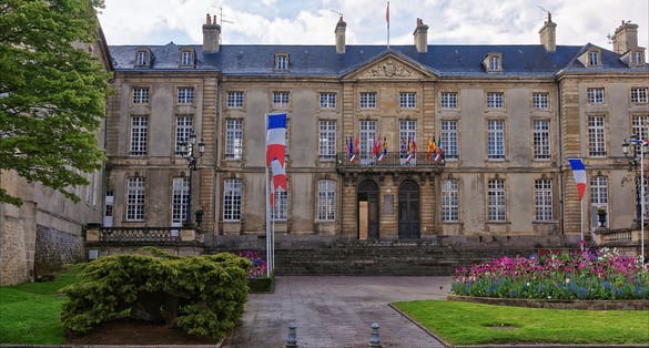 Photo of town hall in Bayeux in Calvados department of Normandy, France.