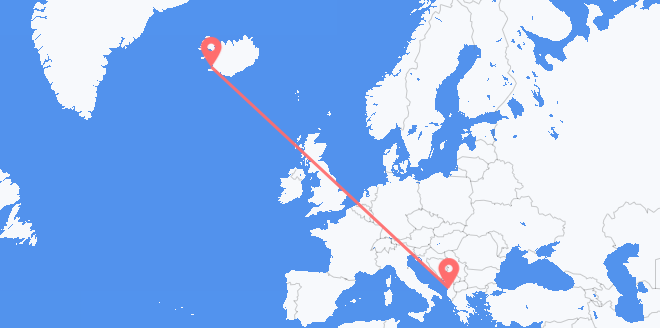 frá Íslandi til Albaníu