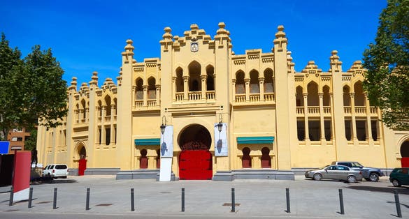 Photo of Albacete bullring in Castile La Mancha of Spain .