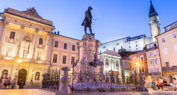 Photo of The Tartini Square (Slovene: Tartinijev trg, Italian: Piazza Tartini) is the largest and main square in the town of Piran, Slovenia. 
