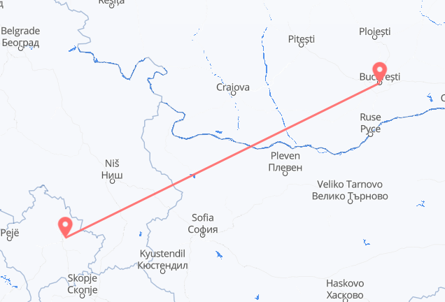 Приштина в Бухарест