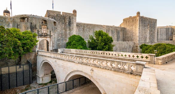 Photo of Pile gate entrance at Dubrovnik old town.