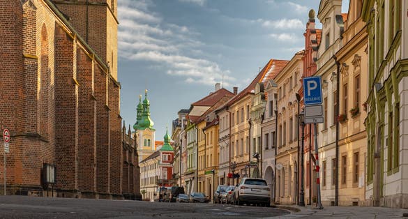 Originally Renaissance Canon Houses in Hradec Králové on Velké náměstí, rebuilt in the 18th century in the Baroque style