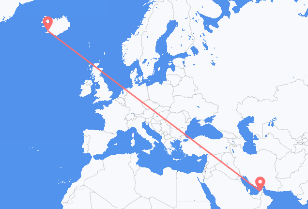 Dubai to Reykjavík