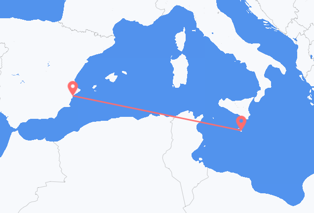 Valletta to Alicante
