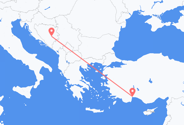 Sarajevo to Antalya