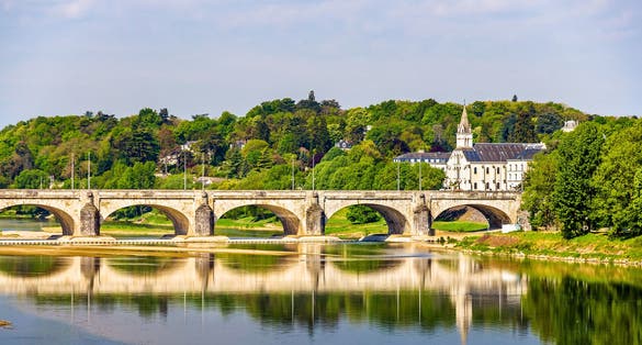 Photo of Pont Wilson on the Loire in Tours ,France.