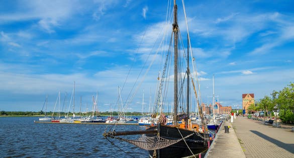 photo of Yachts in the harbor of Rostock, Mecklenburg-Vorpommern, Germany.