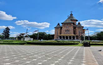 Photo of aerial view of the old Timisoara city center, Romania.