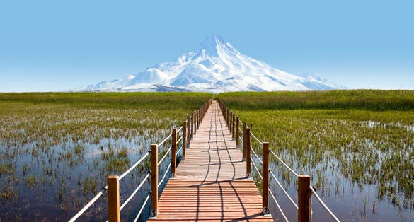 Photo of beautiful landscape next to Erciyes mountain, Kayseri, Turkey.