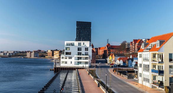 Pier in Sonderborg (Dan. Sønderborg), city in Southern Denmark