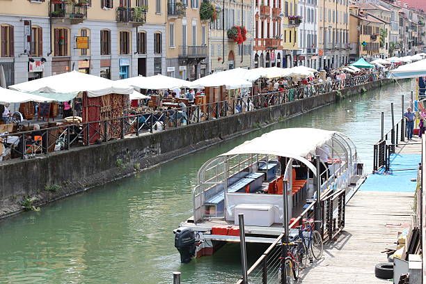 Busy summer scene along Naviglio Grande in Milan, Italy.jpg
