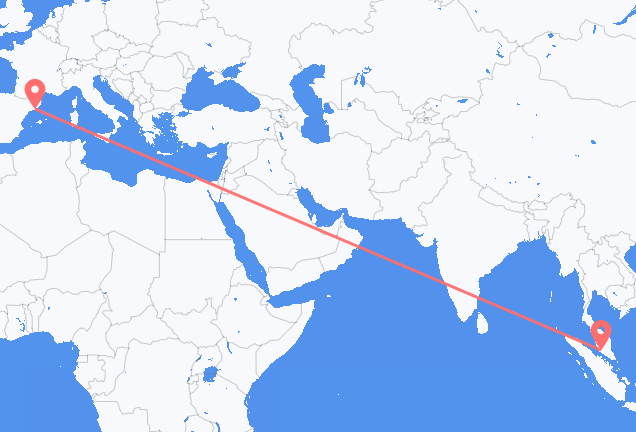 Kuala Lumpur to Barcelona