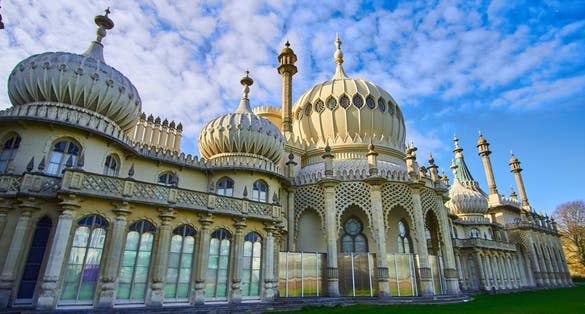 Photo of the Brighton Royal Pavilion is a beautiful building that was built as a seaside pleasure palace for King George IV, built in 1786 it sees half a million tourists a year.
