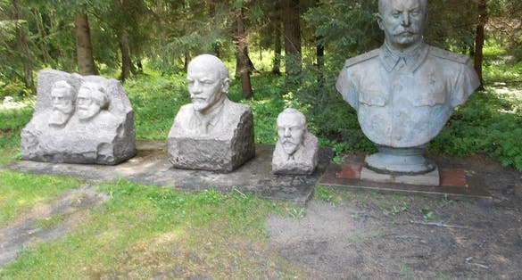 Communist busts,grūto parkas vilnius lithuania.
