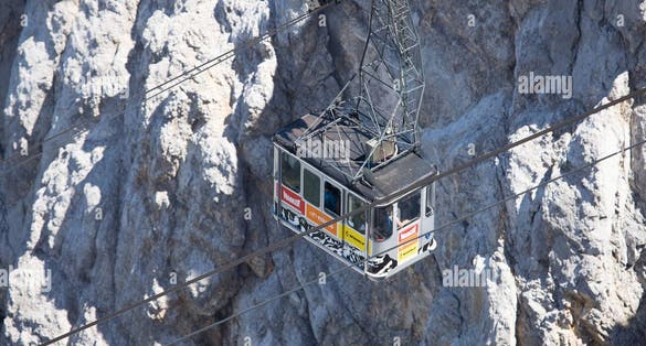 photo of view of Tyrolean Zugspitze Cable Car,Gemeinde Ehrwald Austria.