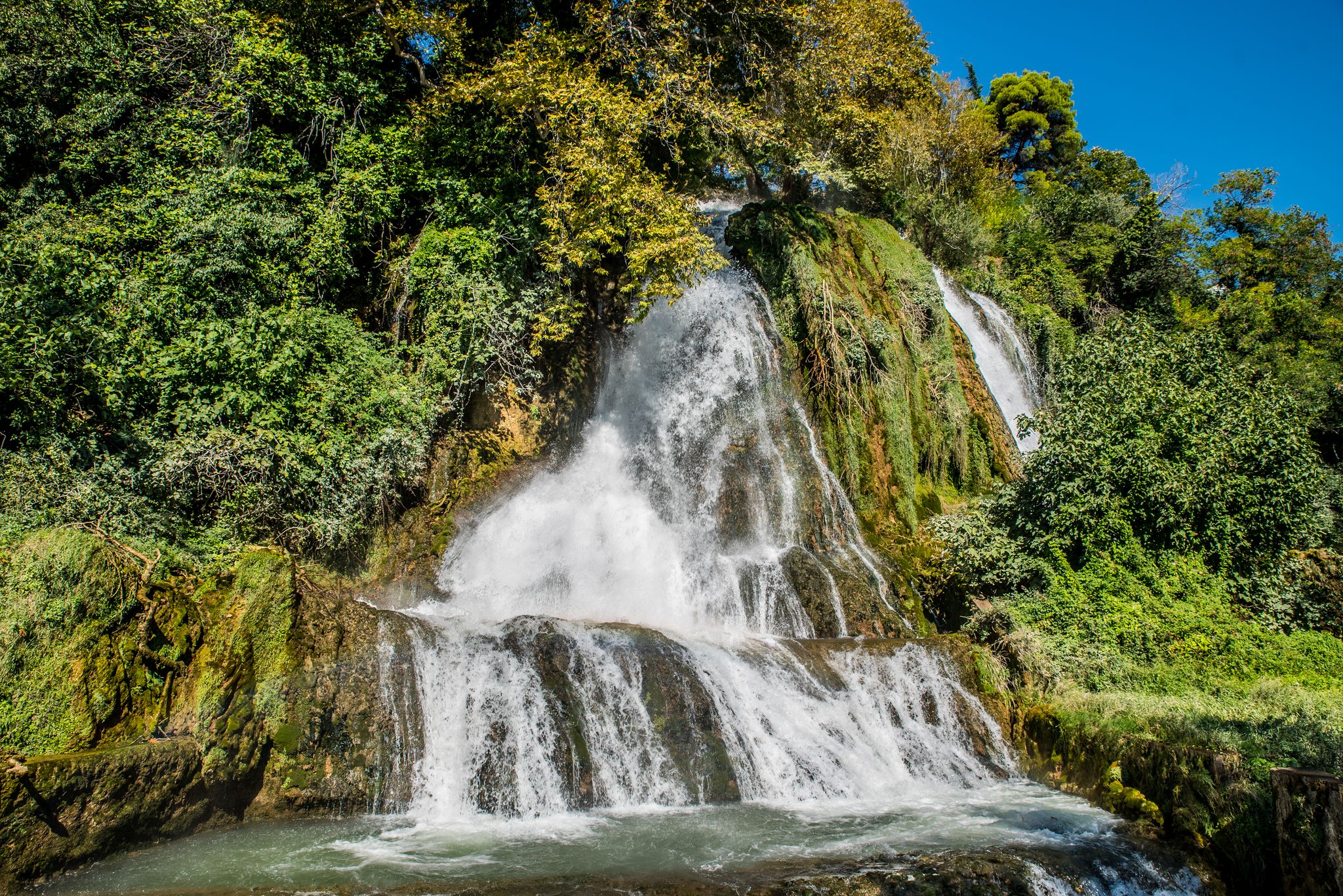 Photo of Waterfall in the park of the city of Edessa, the largest in Greece.