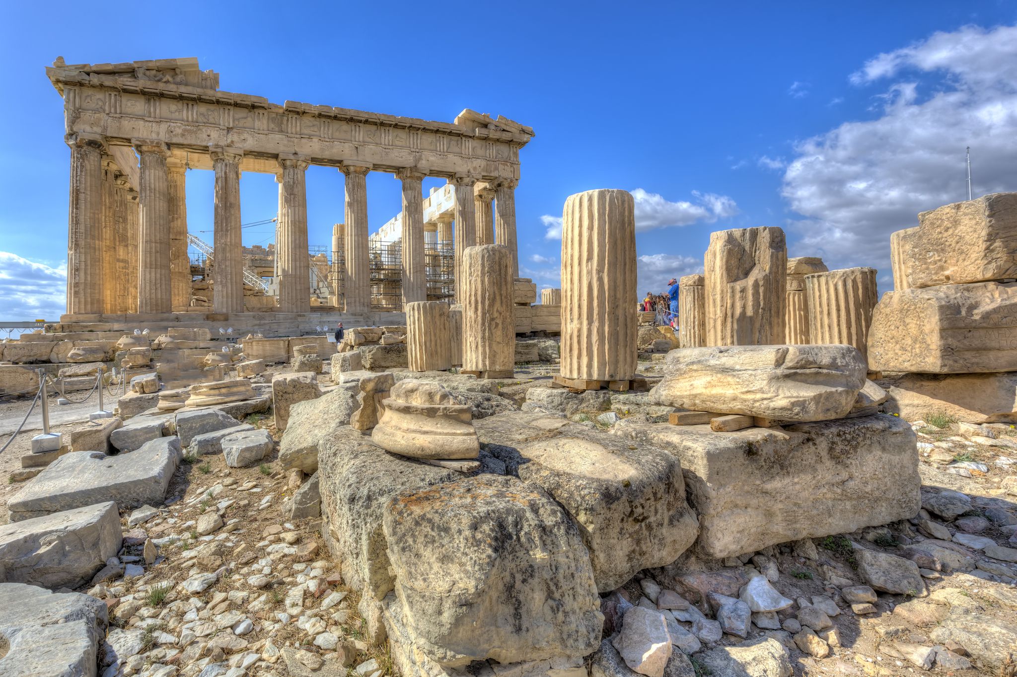 Photo of Parthenon temple on the Acropolis of Athens ,Greece.