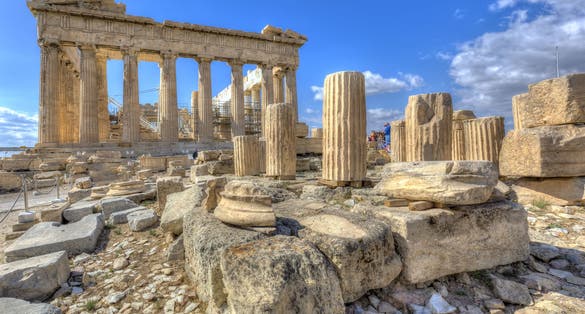 Photo of Parthenon temple on the Acropolis of Athens ,Greece.
