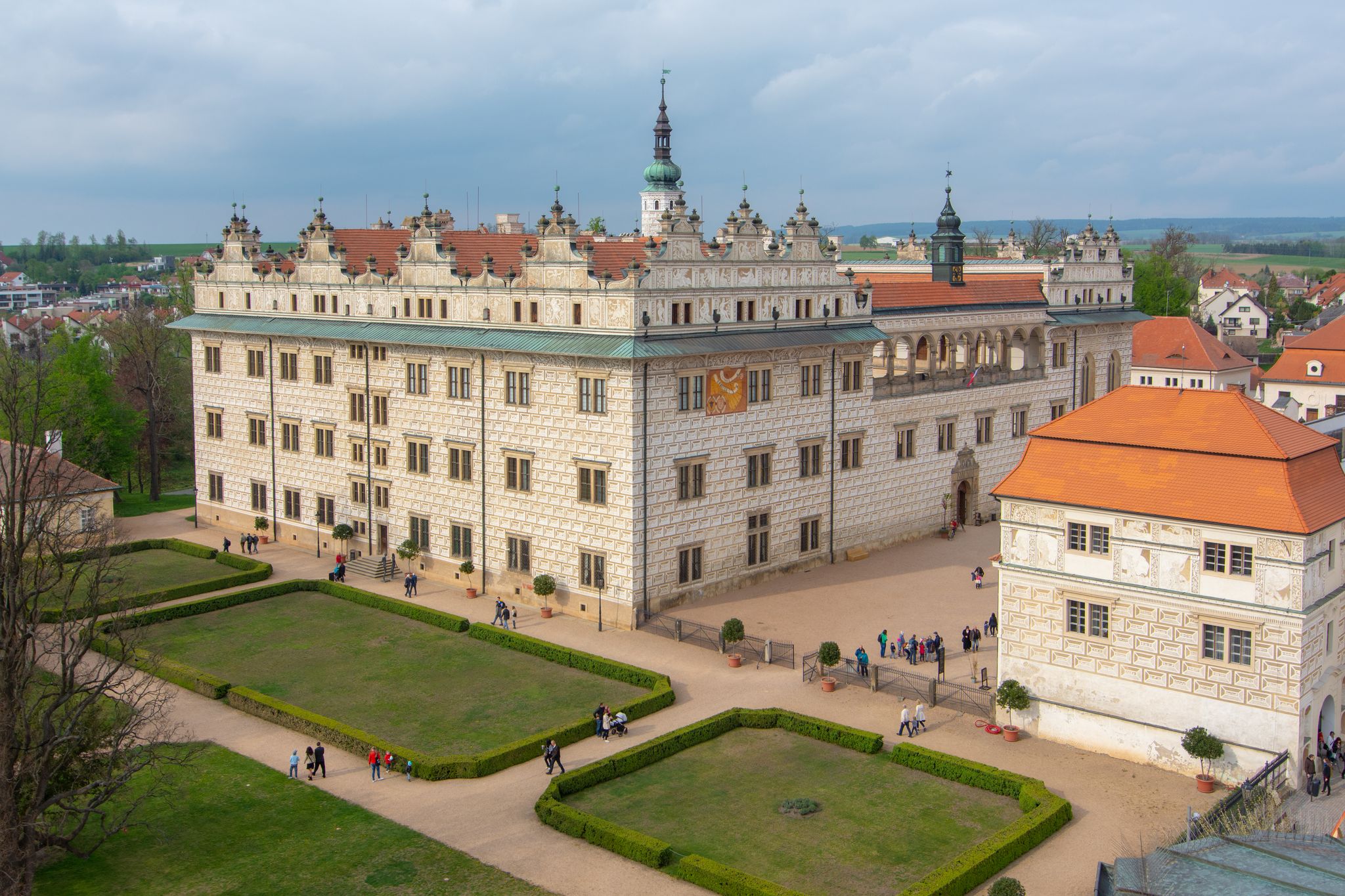 Photo of aerial view of Litomysl (Litomyšl) castle, Czech Republic.