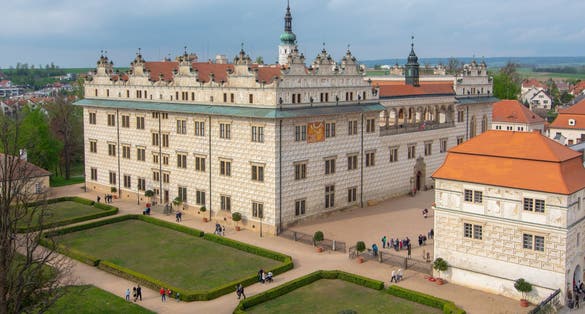 Photo of aerial view of Litomysl (Litomyšl) castle, Czech Republic.