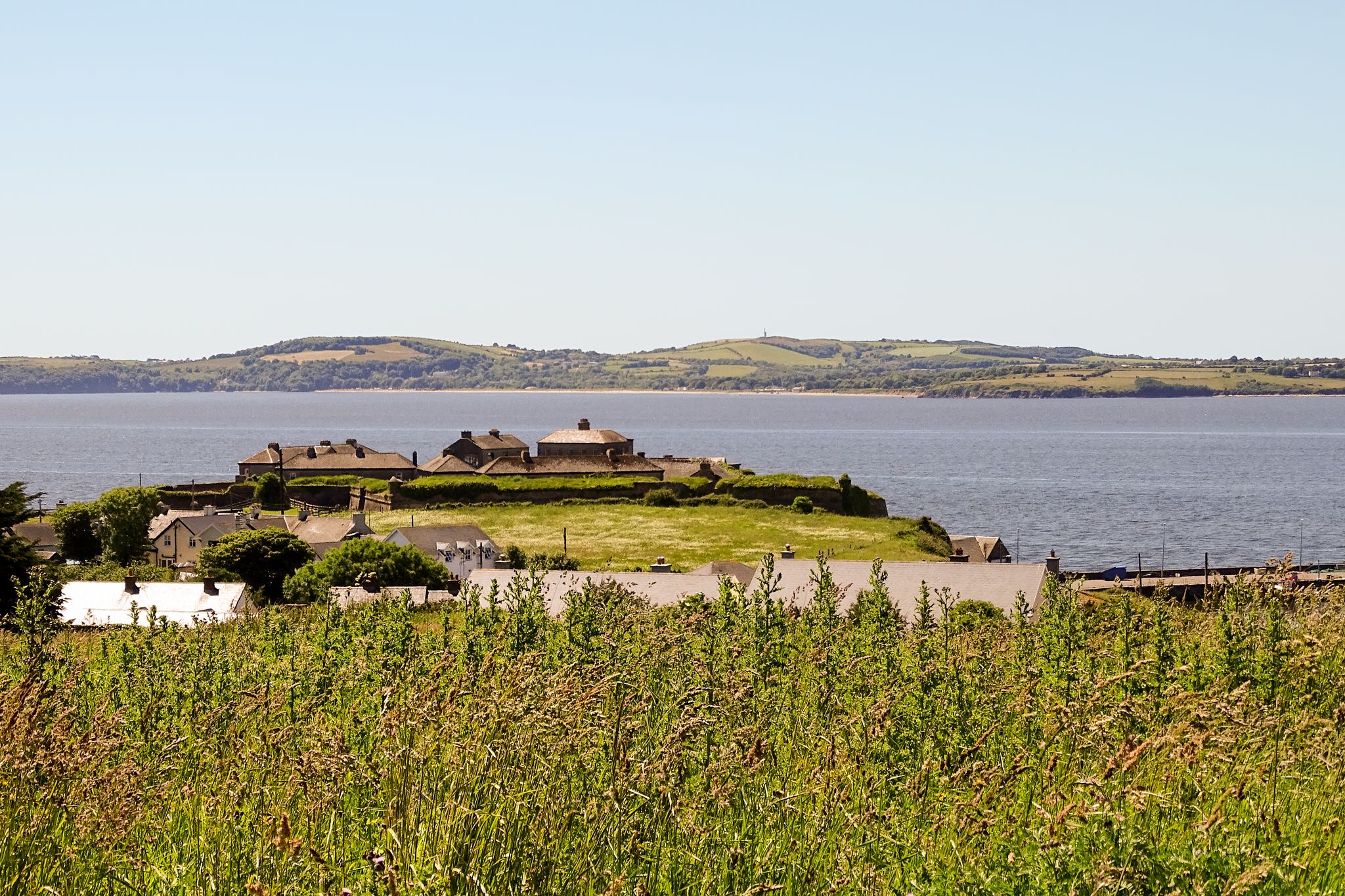 photo of view of Duncannon Fort guarding River Suir Estuary in County Wexford, Ireland.