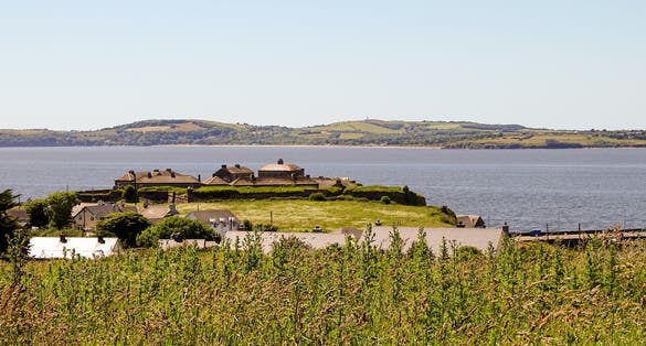 photo of view of Duncannon Fort guarding River Suir Estuary in County Wexford, Ireland.