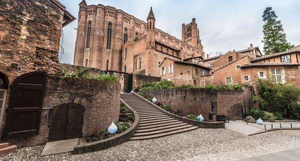 Cathedral Basilica of Saint Cecilia, claimed to be the largest brick building in the world, it'.s located in Albi, Tarn region, Midi Pyrenees, France