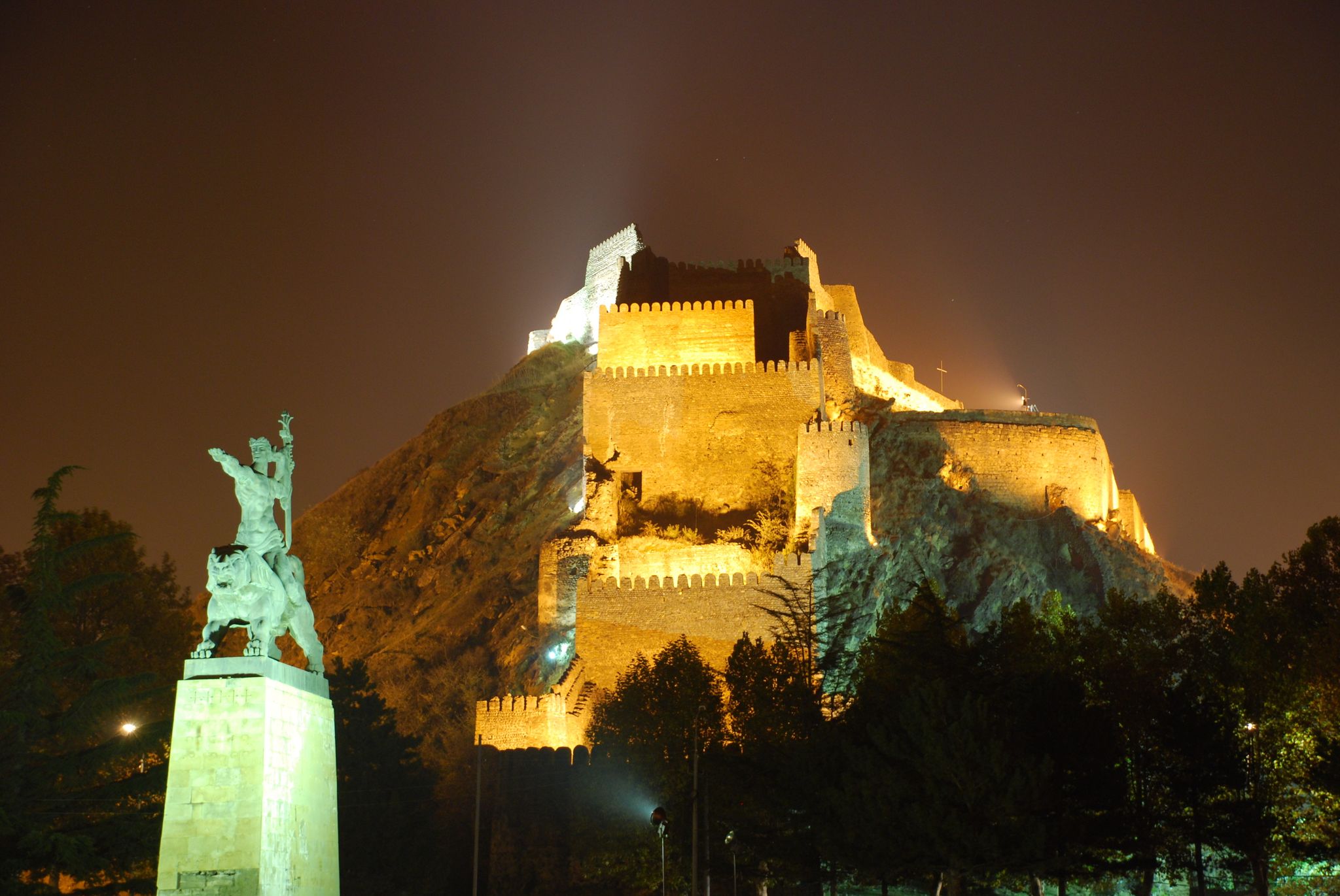 Photo of Fortress City of Gori in the Night, Georgia.